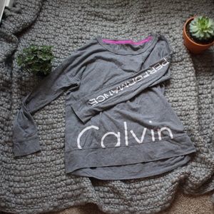 calvin klein performance long sleeve shirt